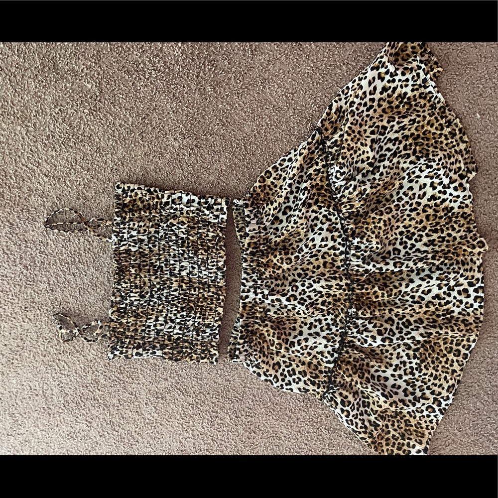 Cheetah skirt set